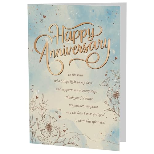 Tukora Husband Anniversary Card - Premium A5 Romantic Greeting Card
