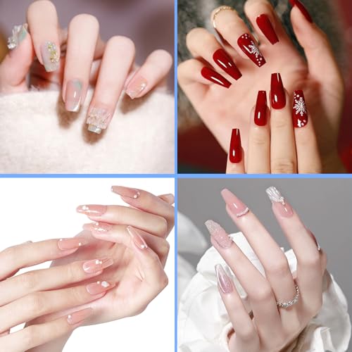 Coffin Press On Nail Tips Long Full Cover Acrylic 600Pcs Semi Matte