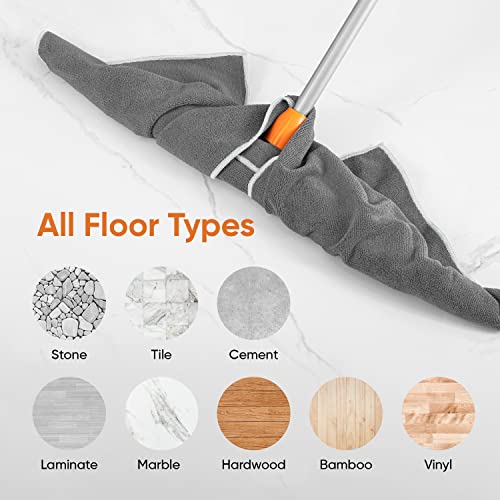 Superio Microfiber Floor Cleaning Cloth - Grey, 20x30 Inches, Extra Large, Scratch-Free, Multi-Purpose Mop Towel
