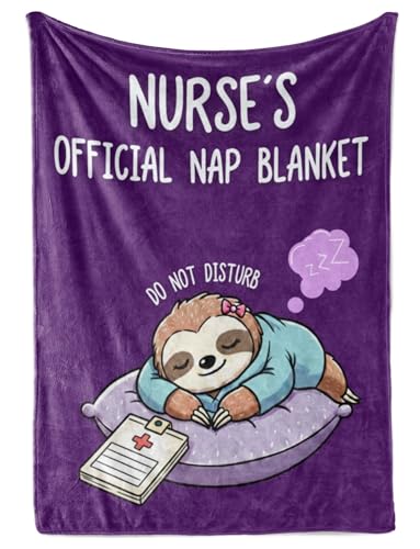 Official Nurse Gift Flannel Blanket 60x80 Inches - Cozy and Warm