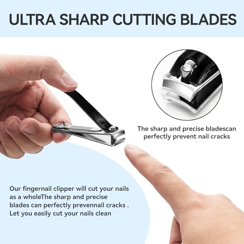 Ithyes Stainless Steel Nail Clipper Set for Thick Nails - 2 Pack