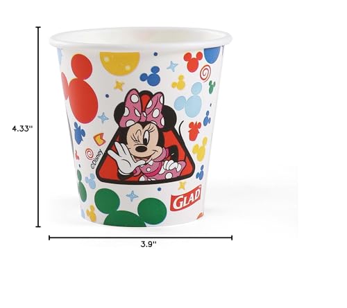 Disney Mickey and Friends Disposable Mini Paper Cups - 20 Count, 3 Oz