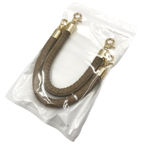 Braided PU Leather Handbag Handles - 11.8 inch Replacement Straps