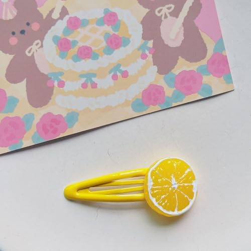 Orange Slice Hair Clips 2Pcs Decorative Snap Barrettes for Women Girls