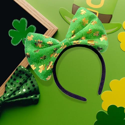 St. Patrick's Day Shamrock Clover Headband Green Irish Costume Accessory