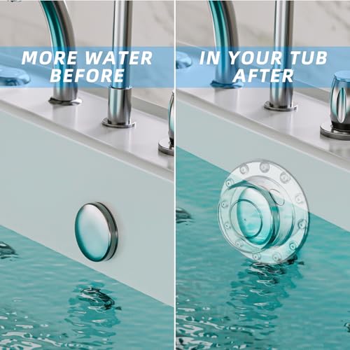 2 Pack Bathtub Stoppers - 6.1 Inch Universal PVC Drain Covers