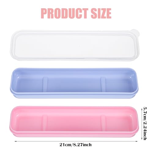 Aysatogc Portable Utensil Holder Set - 2 Pcs Lunch Box Cutlery Case