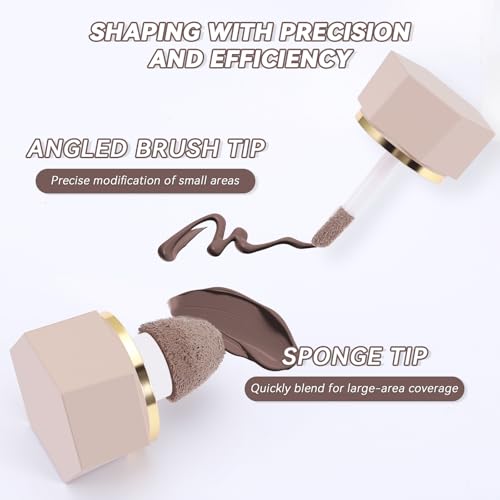 KGAJSGH Liquid Contour Stick Duo with Sponge Applicator Matte Cream Bronzer