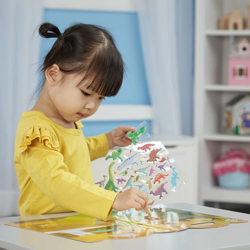 Melissa & Doug Dinosaur Puffy Sticker Play Set with Reusable Stickers