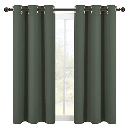 NICETOWN Dark Mallard Blackout Curtains, 42" x 54" - 2 Panels