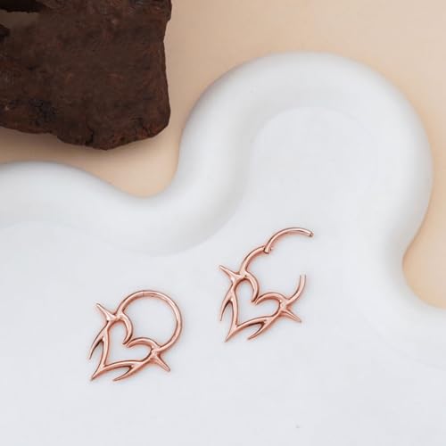 MissNity 16G Surgical Steel Hinged Septum Ring with Cubic Zirconia