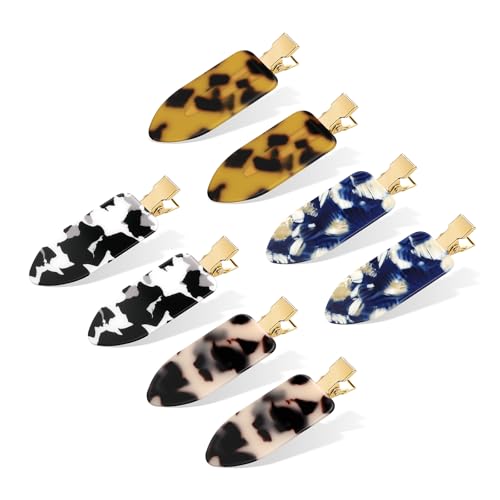 8 Pcs No Bend Creaseless Hair Clips for Makeup and Hairstyling