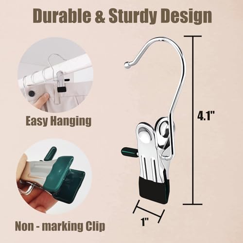 Metal Pant Hangers with Clips - 20 Pack Space Saving Closet Organizer