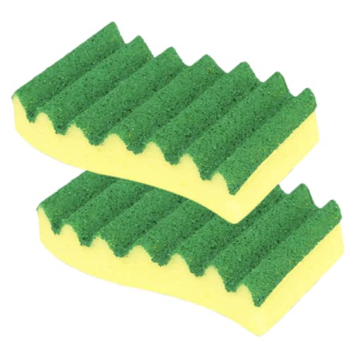 LOLA Pot Brite Heavy Duty Scrub Sponges, 2 Pack - Durable Wavy Design