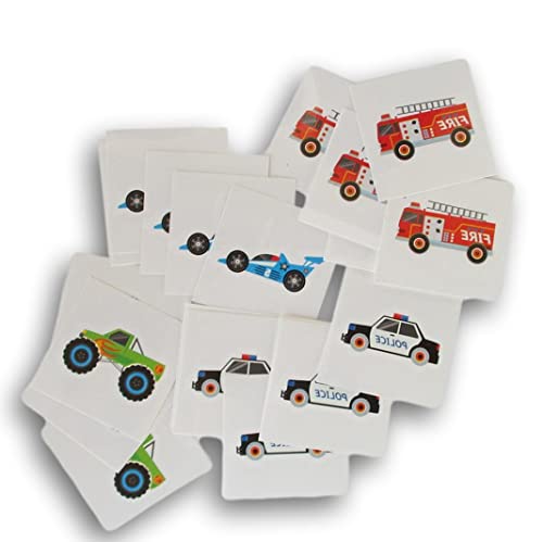 Cars Temporary Tattoos Party Favors, 24 Count Monster Truck & Racecar