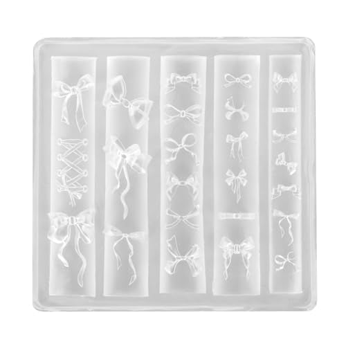 Sinbana 3D Silicone Bow Nail Art Mold - Bow-Knot Manicure Stencil Template