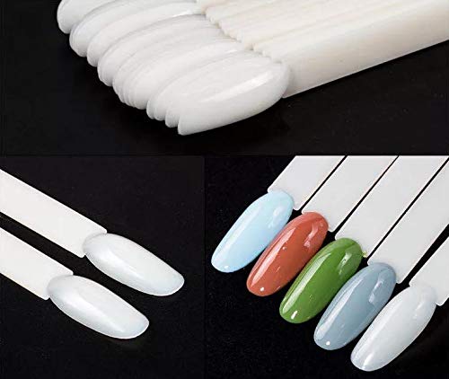 Art&Beauty Plastic Nail Art Display Tips Fan Sticks with Ring