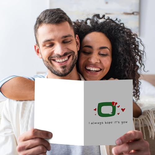 Kongwa Romantic Greeting Card for Couples - Cute Anniversary and Easter Card