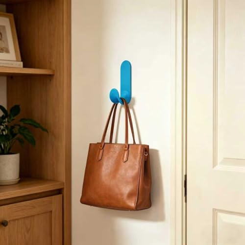 NewTalent 6-Pack Colorful Adhesive J Hooks for Home Organization