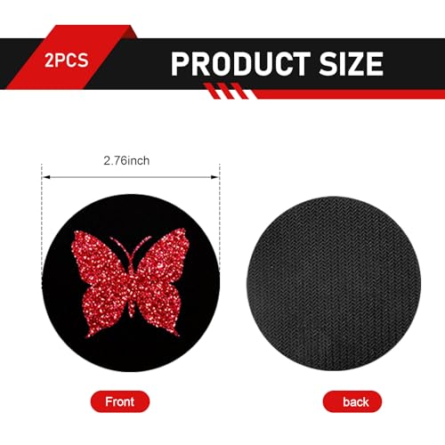 2 PCS Butterfly Car Coasters - Anti-Slip Rubber Beverage Mats