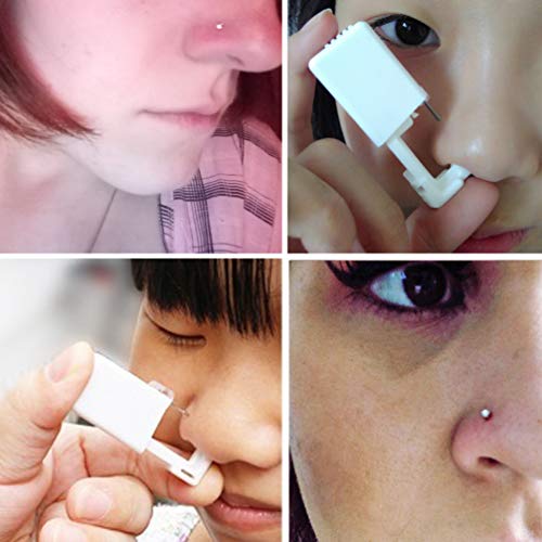 Silver Angel Disposable Nose Piercing Kit with Hypoallergenic Studs