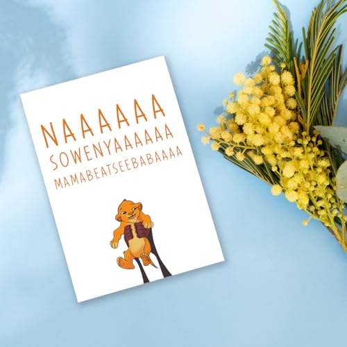 GVMGVM Cute Baby Lion Greeting Card - New Baby Shower Gift (Variation #3)