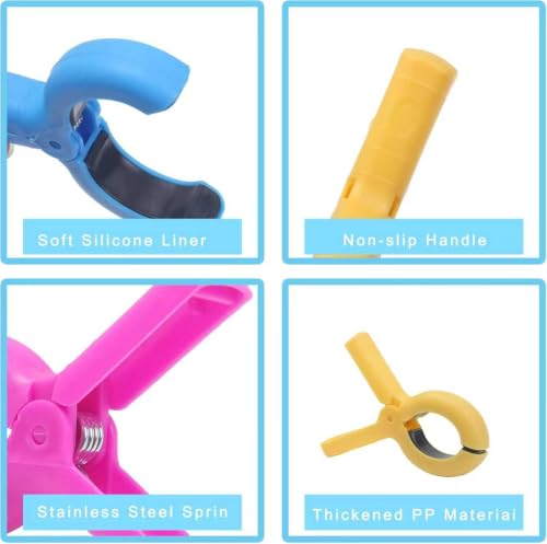 Punrafu 10-Pack Beach Towel Clips - Rust-Resistant Stainless Steel, Strong Grip for Thick Towels, Bright Colors