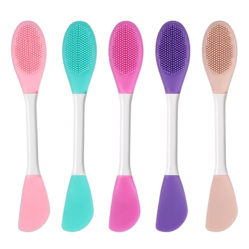 5-Pack 2-in-1 Facial Cleansing Brush & Silicone Mask Applicator