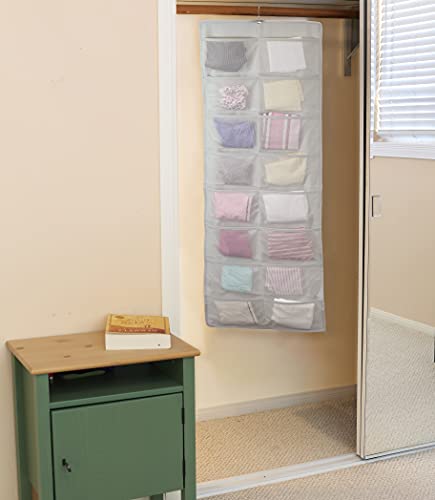 24-Pocket Double-Sided Hanging Closet Organizer for Bras & Underwear