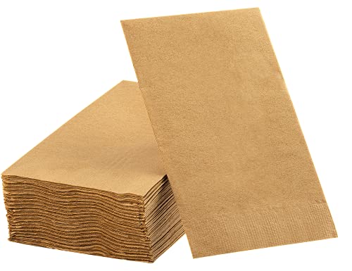 Gold Disposable Dinner Napkins - Soft 2-Ply Guest Towels, 40 Pack