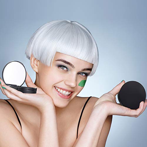 6 Pcs Eyelash Storage Cases with Mirror, Black Round False Eyelash Organizers