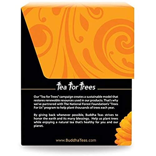 Buddha Teas Organic Calendula Flower Herbal Tea - Caffeine Free, 18 Tea Bags