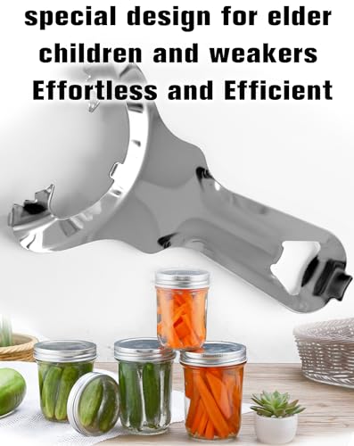 Stainless Steel Mason Jar Opener - Easy Twist Tool for Canning