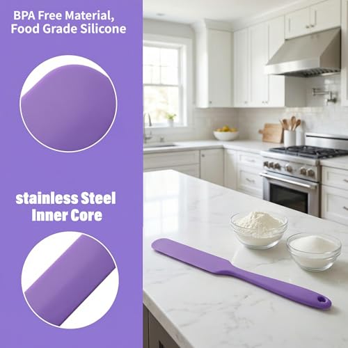 3-Piece Silicone Jar Spatula Set - Heat-Resistant & Dishwasher Safe