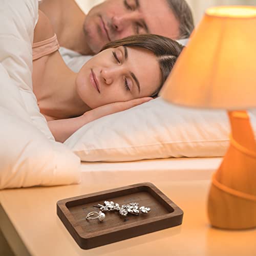 Gerrii Engraved Wooden Jewelry Tray for Rings & Watches
