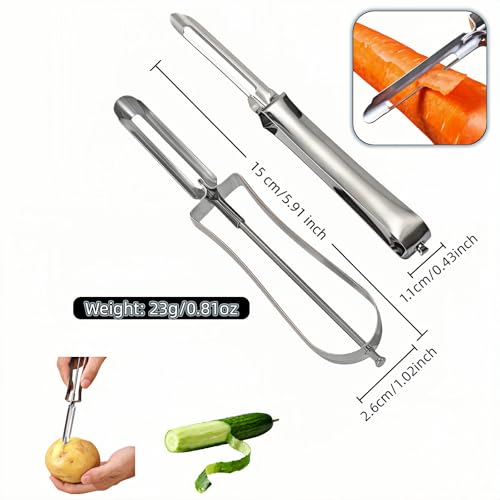 Professional Stainless Steel Vegetable Peeler with Rotary Blade