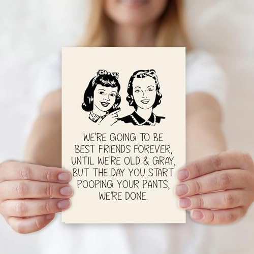 Funny Birthday Card for Bestie - Unique Friendship Card Gift