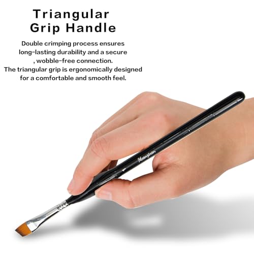 10-Piece Detail Paint Brush Set with Ergonomic Triangular Grip