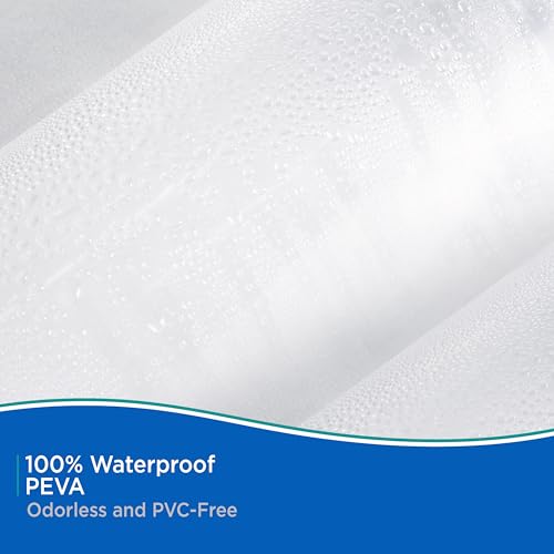Kenney Waterproof PEVA Shower Curtain Liner, Clear, 42"W x 72"H