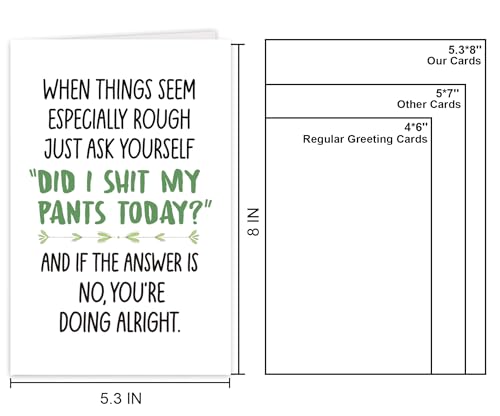 Funny Motivational Encouragement Card #1 - Sarcastic Support Greeting Card