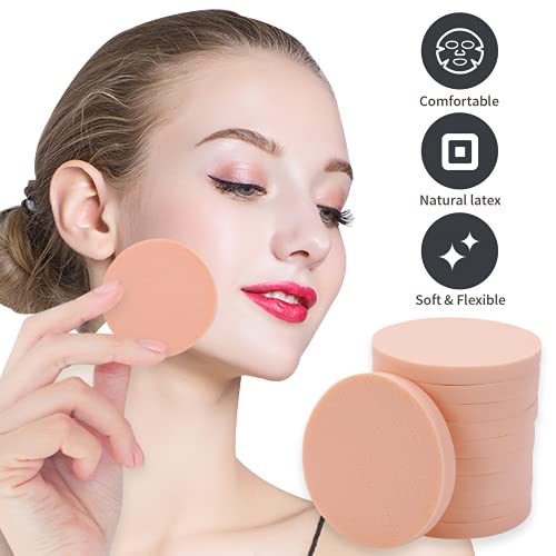 Molain Round Makeup Sponge Puffs 12-Piece Set for Liquid Foundation and Face Painting
