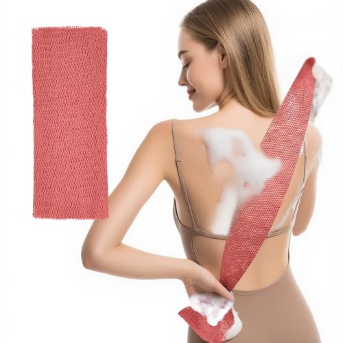 African Exfoliating Net Sponge - Peach Red Body Scrubber