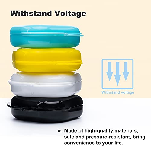 BOOMIBOO 4 Pcs Retainer Case with Vent Holes - Denture Mouth Guard Case