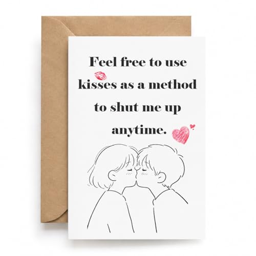 Funny Flirty Love Card for Him and Her – Romantic Greeting Card for Husband, Wife, Boyfriend, Girlfriend, Anniversary and Valentine's Day