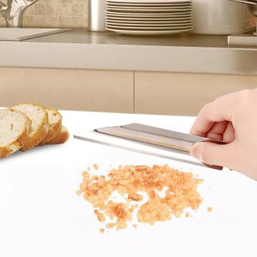 Stainless Steel Table Crumb Sweeper with Pocket Clip for Quick Cleanup