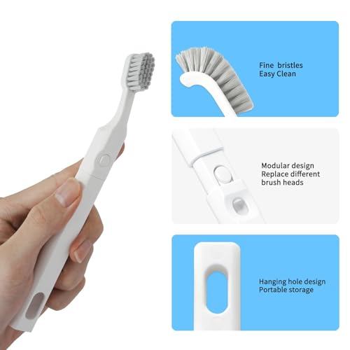 Crevice Cleaning Brush Set - 4 Pcs with 1 Big, 2 Small & 1 Medium Brushes