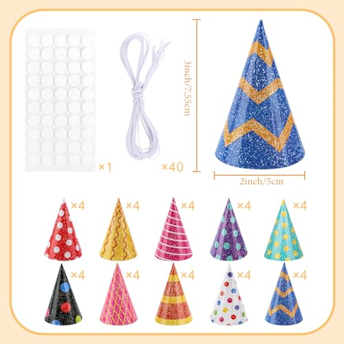 40 Mini Birthday Hats for Stuffed Animals & Pets - Party Decorations