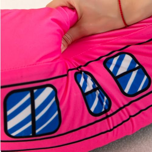 OUKEYI Pink Car Plush Toy - 11.8 Inch Soft Cartoon Bus Pillow for Kids and Gifts