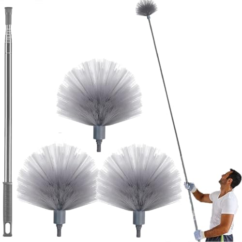 Yidaimi Cobweb Duster with Extension Pole & 3 Heads - 1.8 to 7.2 FT