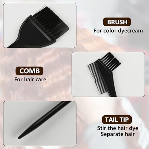 6-Piece Hair Dye Brush and Comb Applicator Kit for Salon and Home Coloring